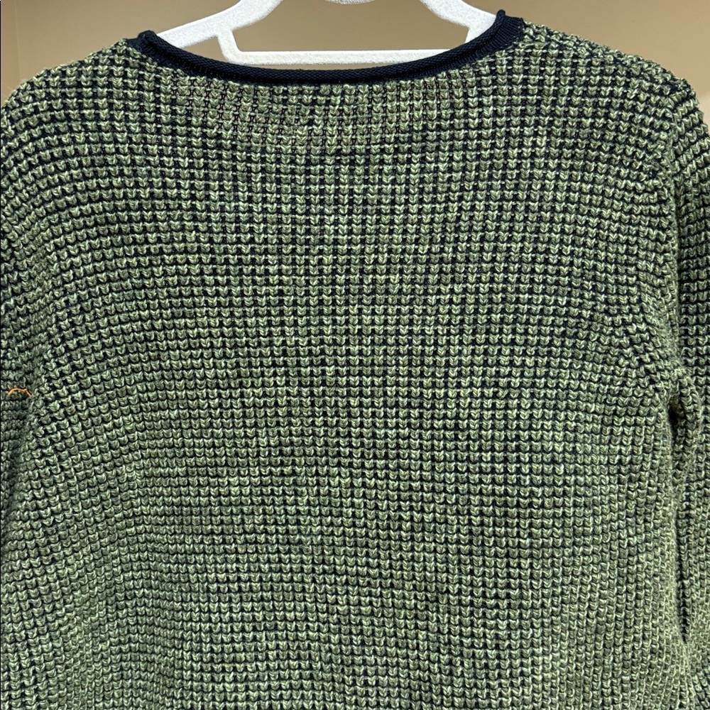 Habitat Green and Black Textured Knit Pullover Sweater Size Medium - Picture 3 of 5